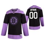 Boston Bruins Adidas Black Hockey Fights Cancer Custom Practice NHL Stitched Jersey