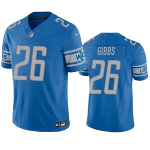 Detroit Lions #26 Jahmyr Gibbs Blue 2023 F.U.S.E. Vapor Untouchable Limited Stitched Jersey
