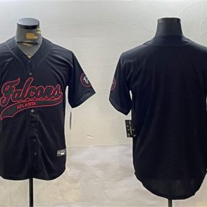 Atlanta Falcons Blank Black With Patch Cool Base Stitched Jersey
