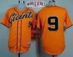 Giants #9 Brandon Belt Orange Cool Base W 2014 World Series Patch Stitched Jersey