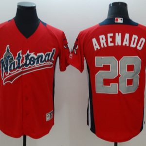 National League #28 Nolan Arenado Red 2018 All-Star Game Home Run Derby Jersey