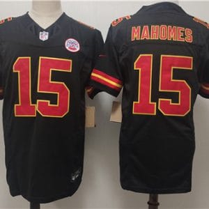 Kansas City Chiefs #15 Patrick Mahomes Black F.U.S.E. Vapor Untouchable Limited Stitched Jersey