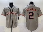 San Francisco Giants #2 Willy Adames Gray Cool Base Stitched Jersey