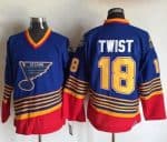 Blues #18 Tony Twist Light Blue Red CCM Throwback Stitched Jersey