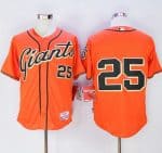 Giants #25 Barry Bonds Orange Alternate Cool Base Stitched Jersey