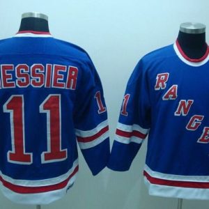 Rangers #11 Mark Messier Stitched Blue CCM Throwback Jersey