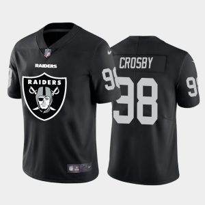 Raiders #98 Maxx Crosby Black 2020 Team Big Logo Limited Stitched Jersey
