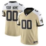New Orleans Saints Custom Gold White Alternate 2025 F.U.S.E. Vapor Limited Stitched Jersey