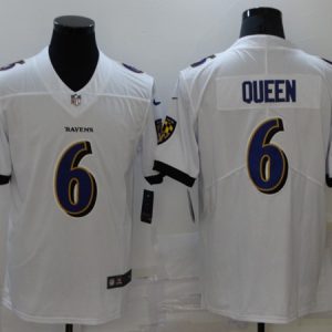 Baltimore Ravens #6 Patrick Queen White Vapor Untouchable Limited Stitched Jersey
