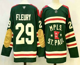 Minnesota Wild #29 Marc Andre Fleury Green Winter Classic Stitched Authentic Jersey