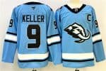 Utah Mammoth #9 Clayton Keller Blue 2025 With C Patch Stitched Jersey