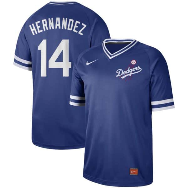 Los Angeles Dodgers #14 Kike Hernandez Blue Cooperstown Collection Legend Stitched Jersey