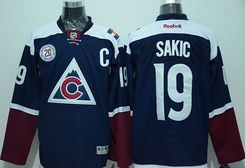 Avalanche #19 Joe Sakic Navy Blue Alternate Stitched Jersey