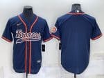 Denver Broncos Blank Navy Cool Base Stitched Baseball Jersey