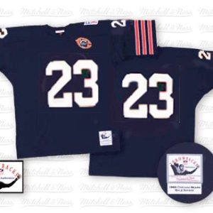 Mitchell And Ness Bears #23 Devin Hester Blue Big No. Stitched Jersey