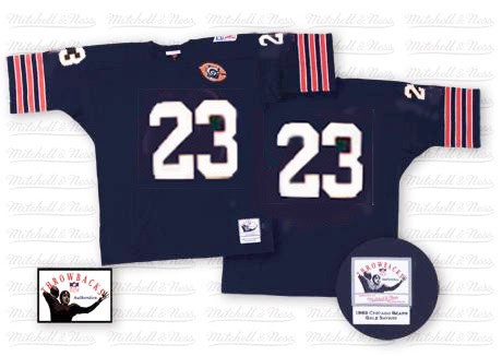 Mitchell And Ness Bears #23 Devin Hester Blue Big No. Stitched Jersey