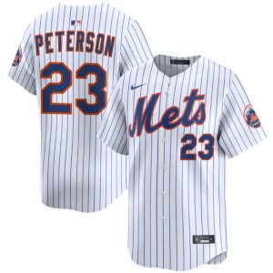 New York Mets #23 David Peterson White 2025 Home Limited Stitched Jersey