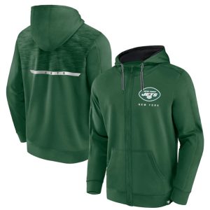 New York Jets Green Defender Evo Full-Zip Hoodie