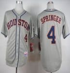 Astros #4 George Springer Grey Cool Base Stitched Jersey