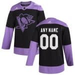 Pittsburgh Penguins Adidas Black Hockey Fights Cancer Custom Practice NHL Stitched Jersey