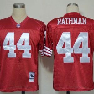 Mitchell And Ness 49ers #44 Tom Rathman Red Stitched Throwback Jersey