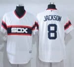 White Sox #8 Bo Jackson White New Cool Base Alternate Home Stitched Jersey