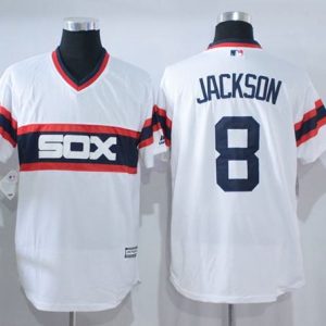 White Sox #8 Bo Jackson White New Cool Base Alternate Home Stitched Jersey