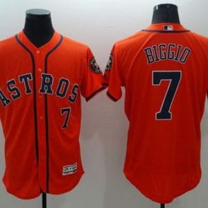 Astros #7 Craig Biggio Orange Flexbase Authentic Collection Stitched Jersey