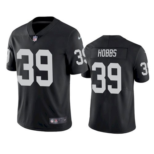 Las Vegas Raiders #39 Nate Hobbs Black Vapor Untouchable Limited Stitched Football Jersey