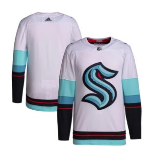 Seattle Kraken Blank White Stitched Jersey