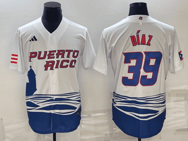 Puerto Rico #39 Edwin D¨ªaz 2023 White World Classic Stitched Jersey
