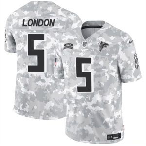 Atlanta Falcons #5 Drake London 2024 F.U.S.E. Arctic Camo Salute To Service Limited Stitched Jersey