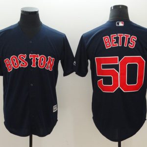 Boston Red Sox #50 Mookie Betts Navy Cool Base Stitched Jersey