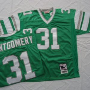 Mitchell And Ness Eagles #31 Wilbert Montgomery Green Stitched Throwback Jersey