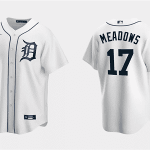 Detroit Tigers #17 Austin Meadows White Cool Base Stitched Jersey