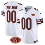 Chicago Bears Custom White 2025 F.U.S.E. With VMH Patch Vapor Untouchable Limited Stitched Jersey