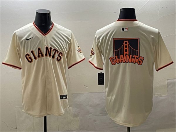San Francisco Giants Cream Team Big Logo Limited Stitched Jersey