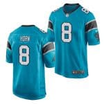Carolina Panthers #8 Jaycee Horn Blue Stitched Jersey