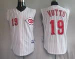 Reds #19 Joey Votto White Vest Style Stitched Jersey