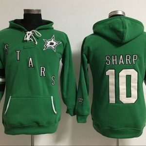 Dallas Stars #10 Patrick Sharp Green Old Time Heidi Hoodie NHL Hoodie