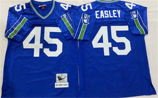 Seattle Seahawks #45 Kenny Easley Royal Throwback Football Stitched Jersey