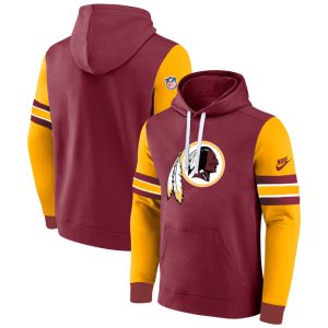 Washington Commanders Burgundy Yellow Pullover Hoodie