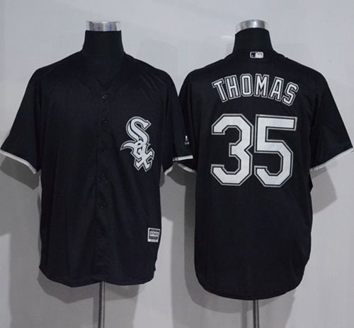 White Sox #35 Frank Thomas Black New Cool Base Stitched Jersey