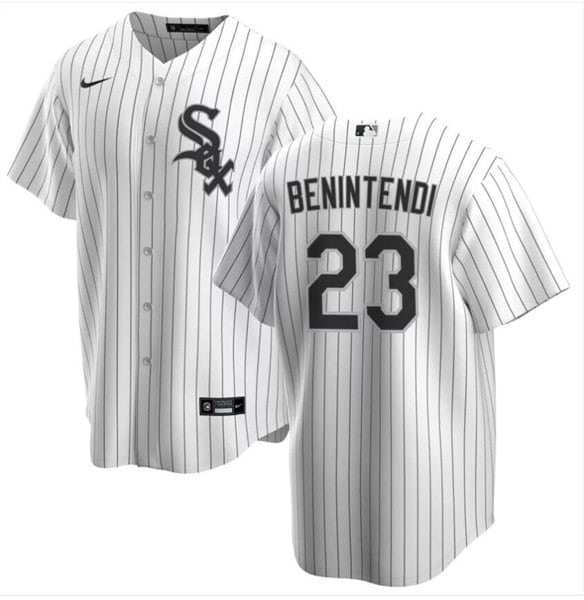 Chicago White Sox #23 Andrew Benintendi White Cool Base Stitched Jersey