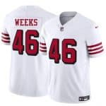 San Francisco 49ers #46 Jon Weeks New White 2025 F.U.S.E. Vapor Untouchable Limited Stitched Jersey