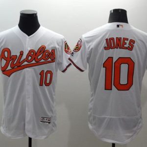 Orioles #10 Adam Jones White Flexbase Authentic Collection Stitched Jersey