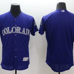 Rockies Blank Purple Flexbase Authentic Collection Stitched Jersey
