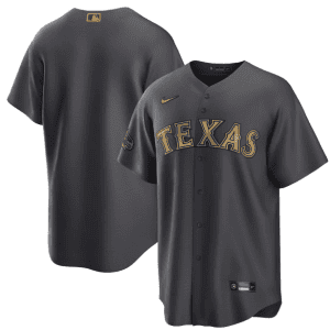 Texas Rangers Blank 2022 All-Star Charcoal Cool Base Stitched Jersey