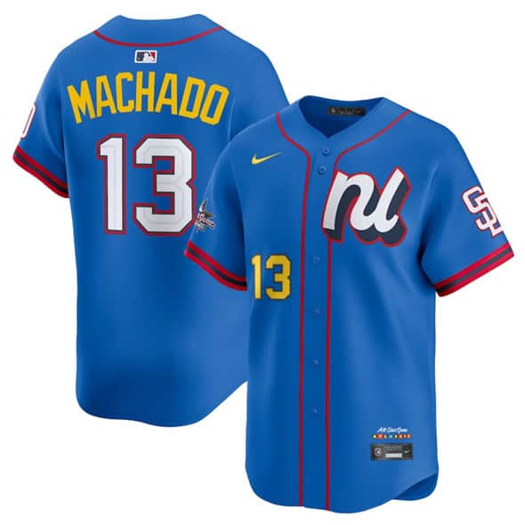 National League #13 Manny Machado Blue 2025 All-Star Edition Limited Stitched Jersey