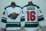 Wild #16 Jason Zucker White Stitched Jersey